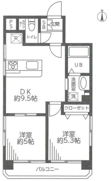 【リーフハイツ徳栄の間取り】
