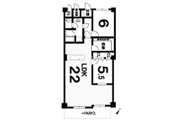  エスポア東山A棟 ✨️仲介手数料無料✨️東山小学校・東星中学校の間取り