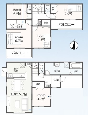 使い勝手の良い5LDK♪生活に合わせて使うお部屋を選べます♪