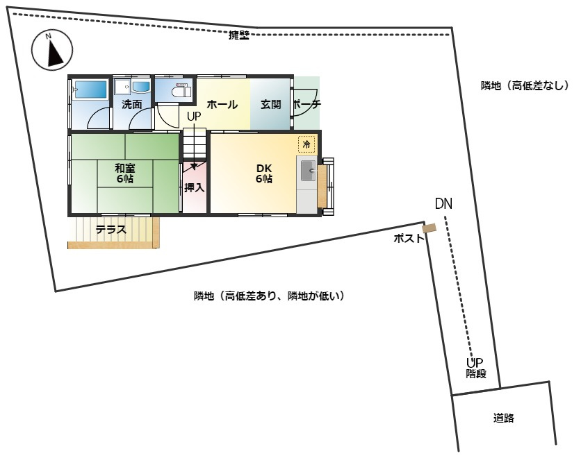 現存する家屋の1階間取図