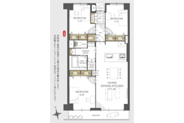 稲毛ビューハイツ3号棟の間取り