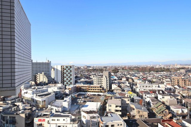 眺望良好！天気の良い日は共用部分から富士山が見えますよ
