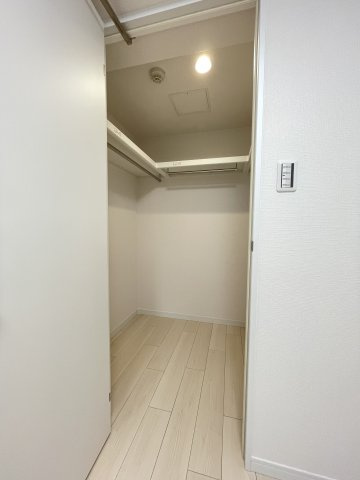 ウォークインクローゼット以外にも収納があり、荷物が増えても安心です