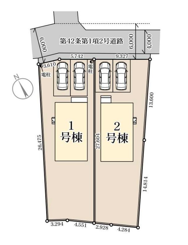 区画図です。1号棟