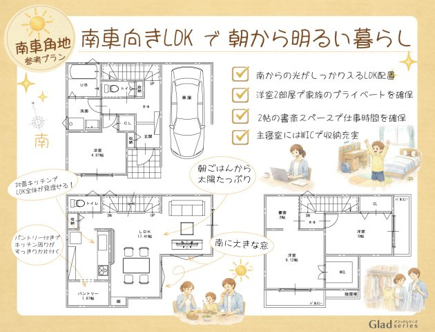 自由設計のため、ご予算に応じた建物計画が可能。　資金計画を明確にしながら、無理のない家づくりを進められます。