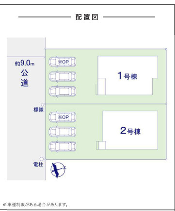 区画図です。2号棟