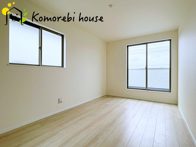 開放的な寝室です