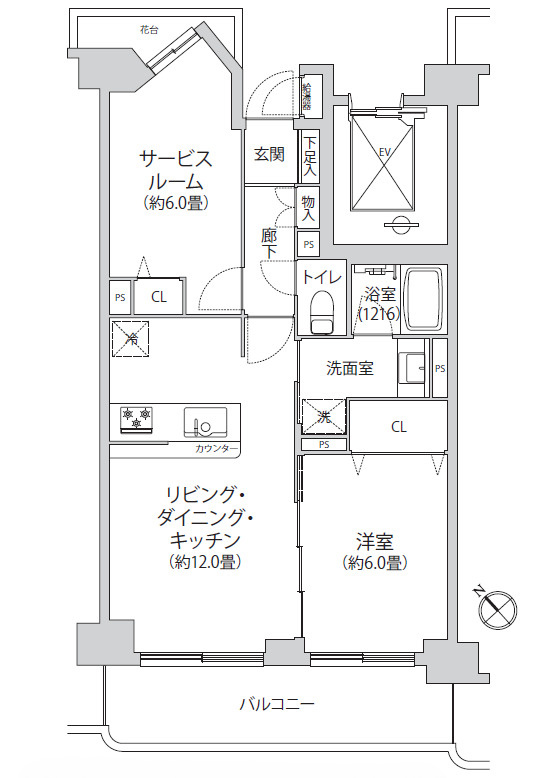 家具の配置しやすい間取りです。　