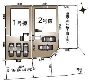 1号棟の区画図になります。