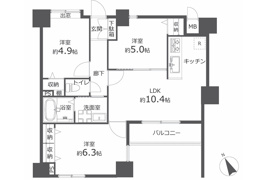 キャッスルマンション西国立の間取り