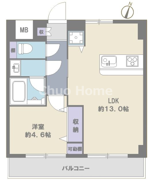 南東向きにつきまして日当たり・通風良好。新規リノベーション施工が完了いたしましたのでいつでも内覧が可能です。