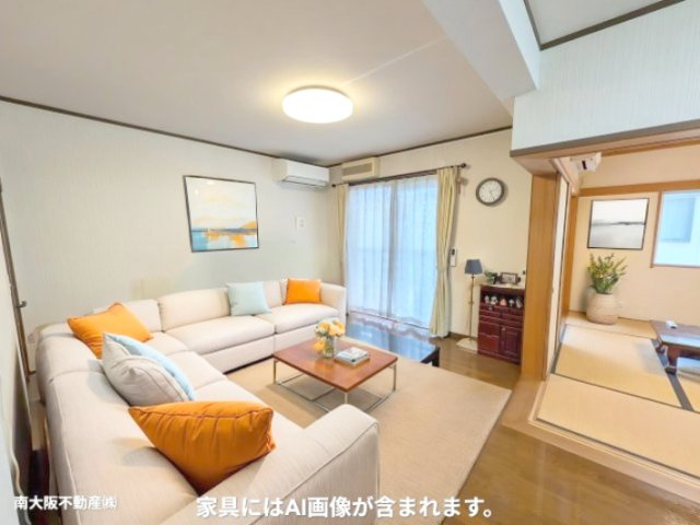 和室とリビングの段差が無く、フラットなのが特徴です。