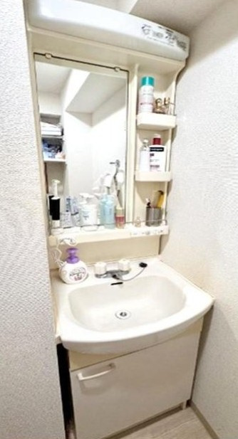 身だしなみチェックや歯磨きなど、朝の慌ただしい時間でも余裕とゆとりを感じられる。