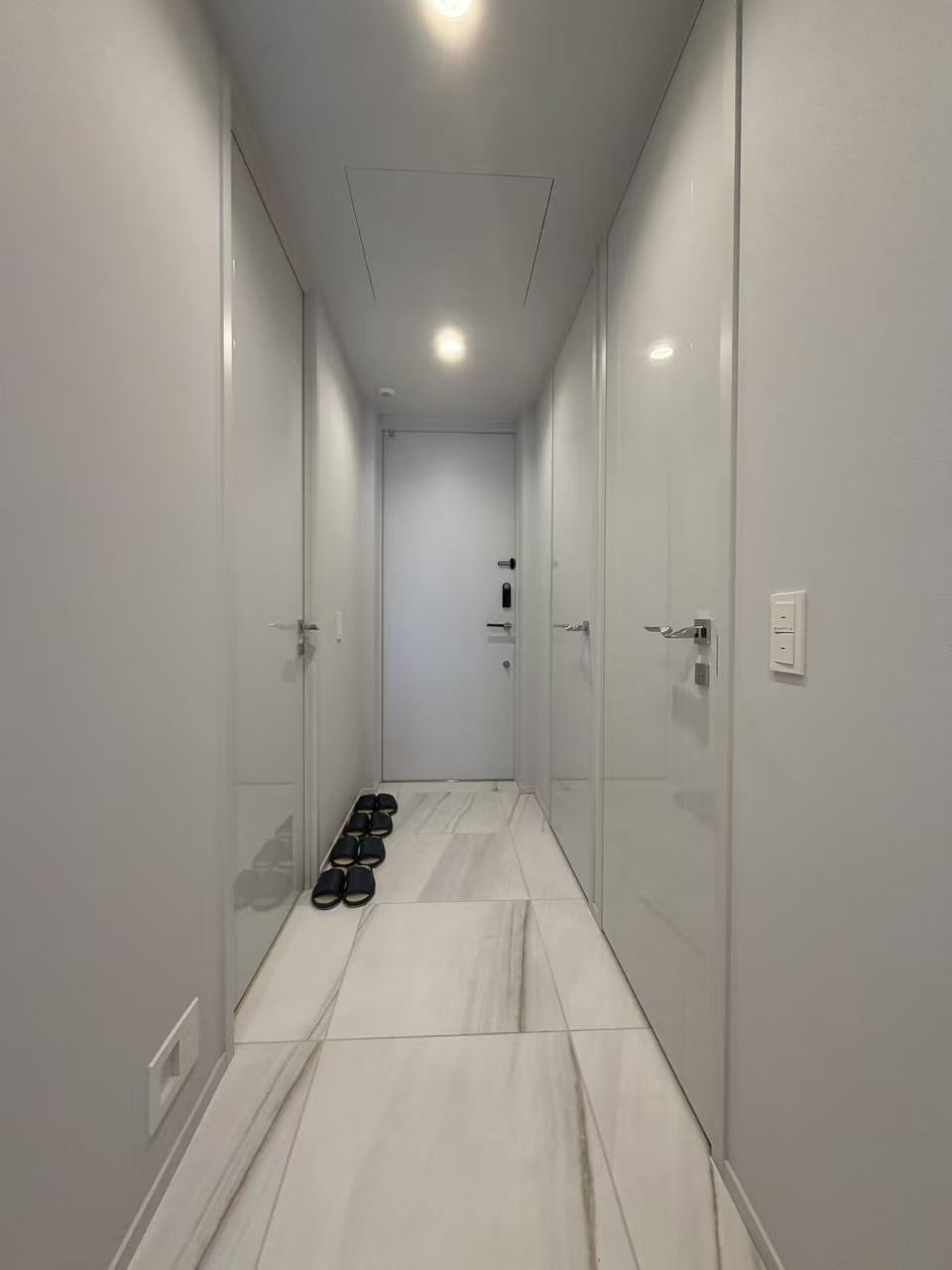 大理石調の玄関