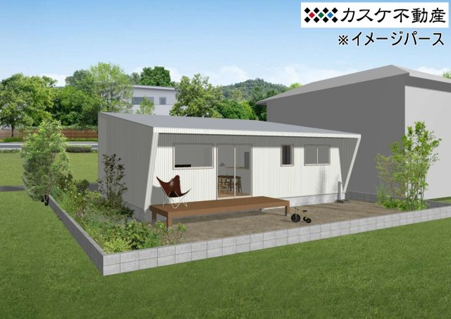 ◆参考プラン外観パース◆　南庭は小さいお子様やペットが遊べるスペースとしても活用できます
