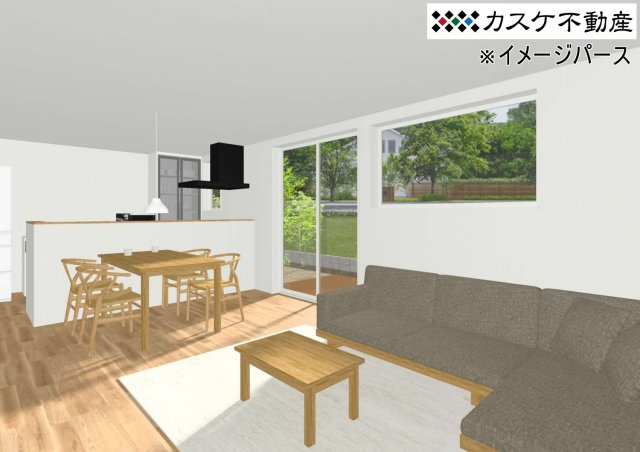 ◆参考プラン室内パース◆　LDKから南庭を眺めながら過ごせます