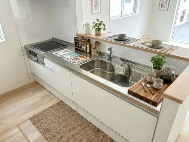 【キッチン】対面式のシステムキッチンです。※画像はイメージです