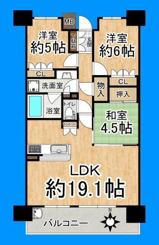 南向きのバルコニーがあり、明るいお部屋です！