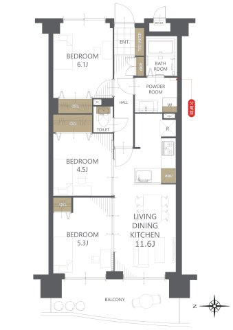 間取り：326000233077