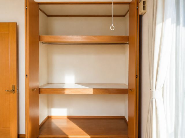 天井まである広い収納もあります。