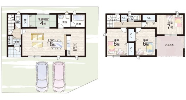 【紀の川市尾崎　第2期　新築一戸建ての間取り】