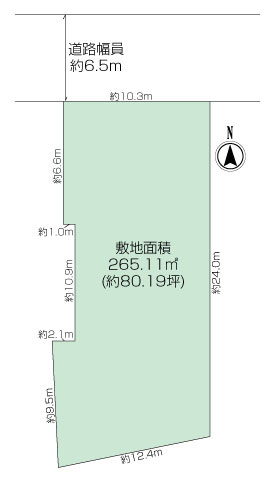 敷地面積は80坪超え！注文住宅住宅用地としてもご検討いただけます。