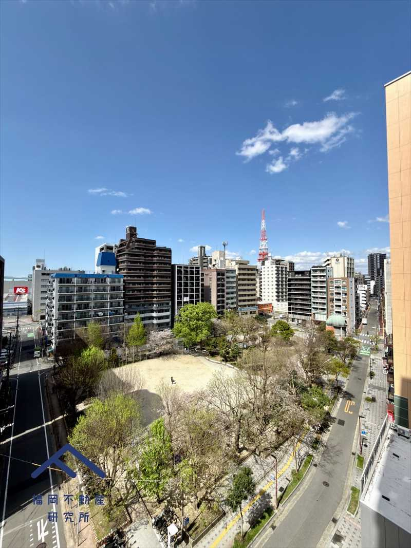 北東向き公園ビュー
