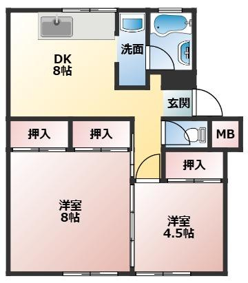 2DKです。