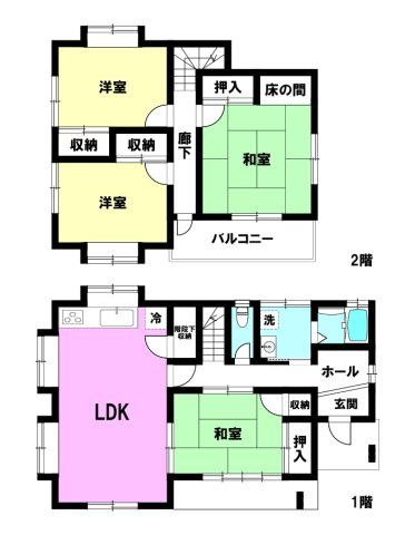 4LDKの間取りになります。