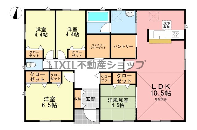 【間取り図】1号棟　間取り図です。