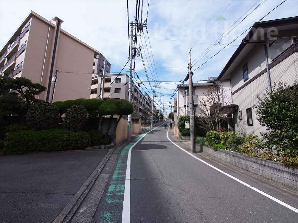 見通しが良く落ち着いた雰囲気の前面道路！車通りも穏やかで小さなお子様とのお散歩も安心感があります！
