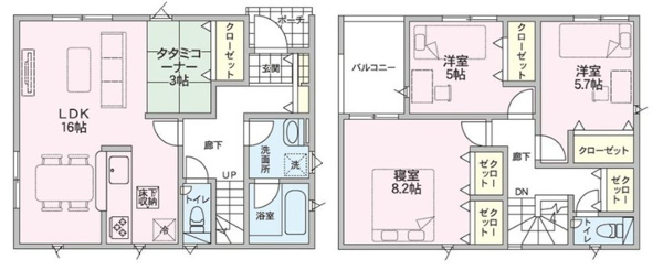 【新築 新潟市東区下場本町 第2 1号の間取り】