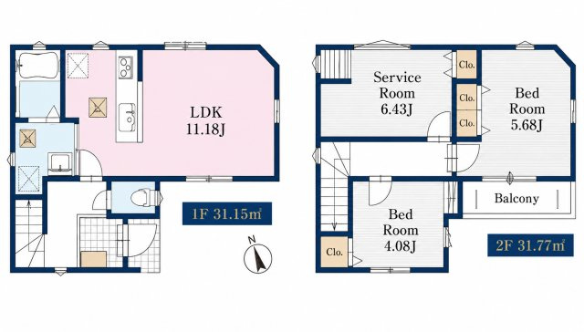土地図＋建物プラン例