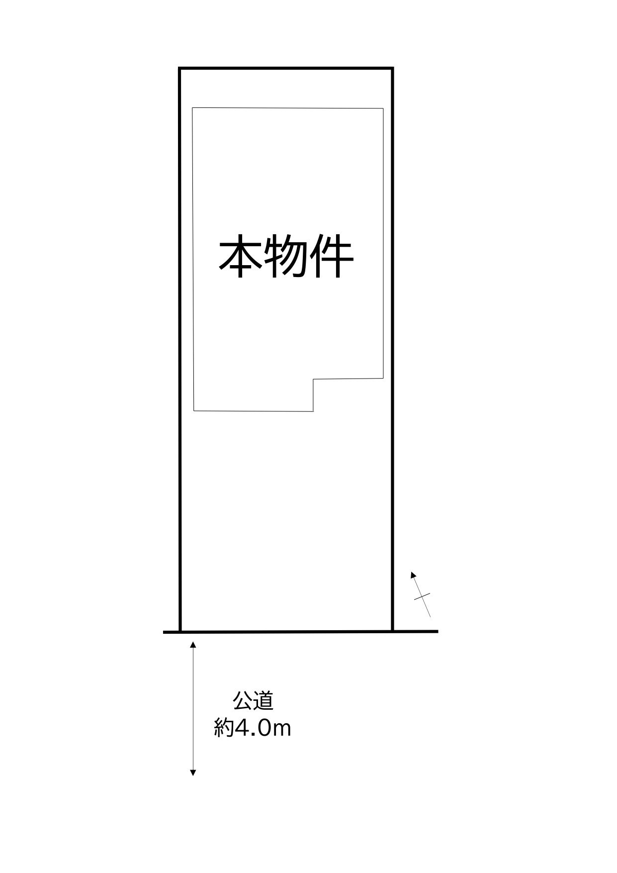 区画図　※図面と現況が異なる場合には現況優先とします