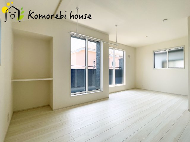 開放的な寝室です