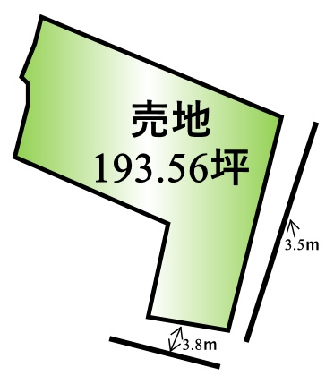 【甲府市大手2丁目　売地の間取り】