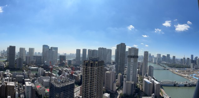 景色の立体感がある眺望