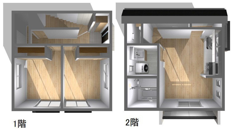 建物参考プラン　立体パース