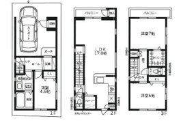 神戸市中央区熊内町 新築一戸建ての間取り