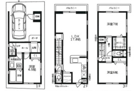 神戸市中央区熊内町 新築一戸建ての間取り