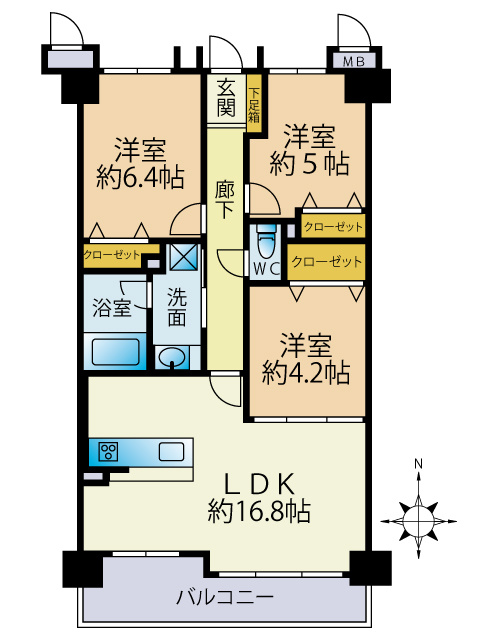 〇3LDK、価格3999万円、専有面積71.17？、バルコニー面積10.40？