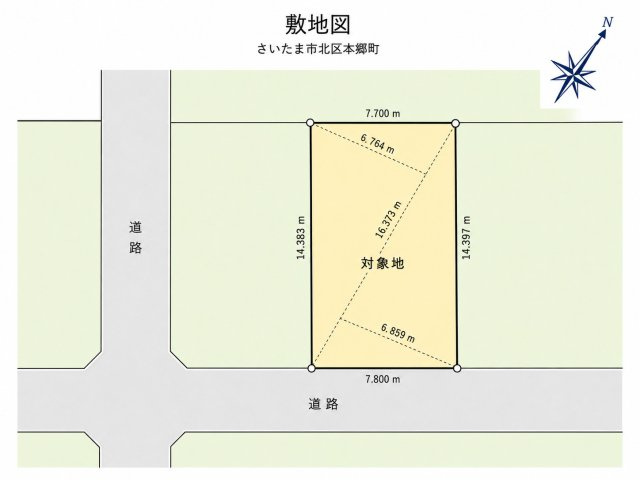 南東向き整形地、陽当たり良好。建築条件なしの自由設計用地で理想の家を実現へ
