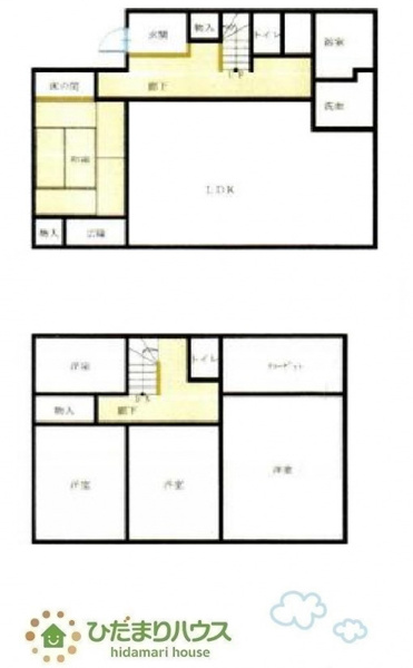 【筑西市幸町3丁目 中古戸建の間取り】