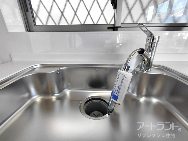 【浄水器一体型シャワー水栓】お料理にもそのまま使えて安心、洗い物やシンク内のお手入れ時にも便利◎