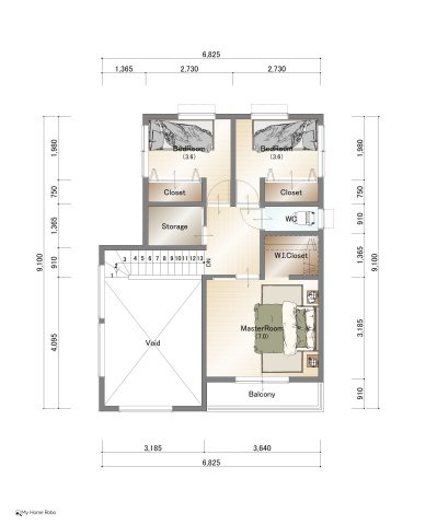 【社ノ木一丁目の区画図】