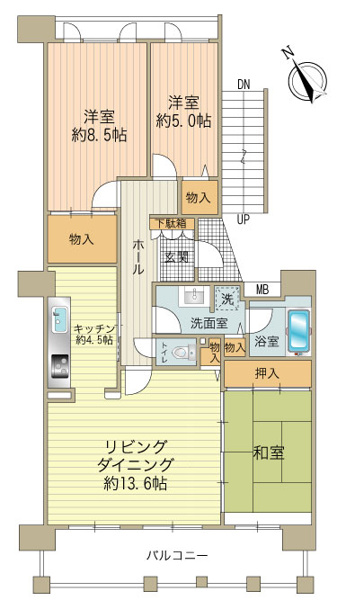 【レーベンスガルテン長池Ⅱの間取り】