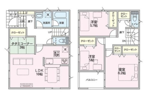 【新潟市東区下木戸 第3 1号の間取り】