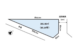 鶴岡市稲生二丁目43-13 土地の間取り