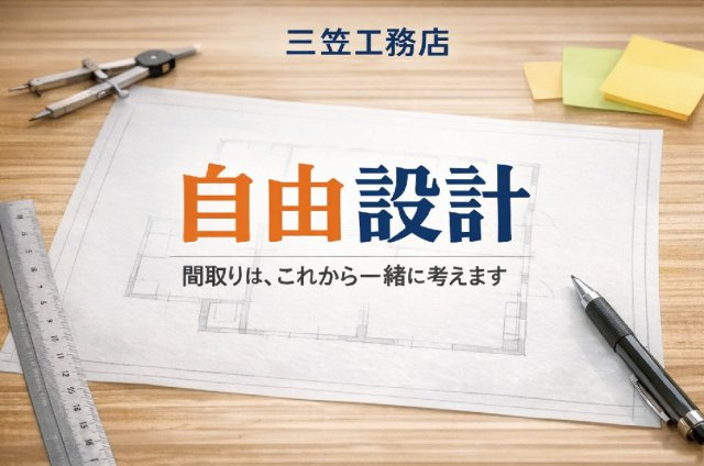 自由設計のため、ご予算に応じた建物計画が可能。　資金計画を明確にしながら、無理のない家づくりを進められます