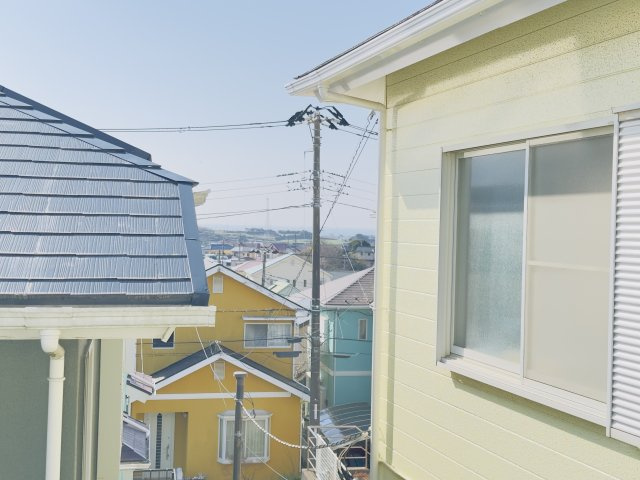 海が遠望できます